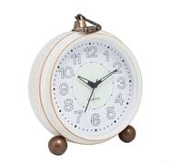 Todikaper Réveil lumineux rétro avec cloche (blanc)