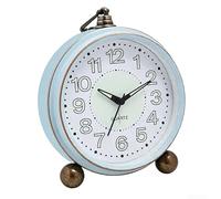 Todikaper Réveil lumineux rétro avec cloche Bleu