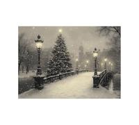 TODOAA Moderne Hiver Forêt Impression Sur Toile Paysage d’hiver noir et blanc Vacances d'Hiver Tableau Paysage - Decoration Murale Salon Moderne Image sur Toile(blanc)-40x60cm Sans cadre