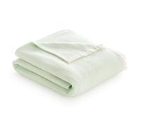 Todocama - Couverture en Coton Extra Douce avec Motif à Rayures, Couvre-lit Multifonction Four Seasons pour canapé, lit, Housse décorative et Couverture écharpe (180x240cm, Vert Menthe)