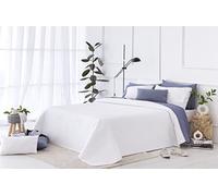Todocama Couvre-lit Fin avec Motif piqué pour Printemps, été, Automne et Hiver, 100% Microfibre Extra Douce, Housse de Couette Multifonction 105-200 x 260 cm, Blanc