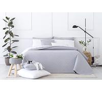 Todocama Couvre-lit Fin avec Motif Piquet, pour Printemps, été, Automne et Hiver, 100% Microfibre Extra Douce, Housse de Couette Multifonction 140/150/160 - 250 x 260 cm, Gris Clair