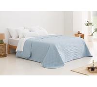 Todocama Etoile - Couvre-lit boutis Fin avec Motif étoiles, pour Printemps, été, Automne et Hiver. 100% Microfibre Extra Douce - Housse de lit Multifonction - Bleu Clair 105-200 x 260 cm