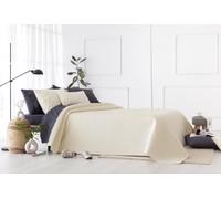 Todocama Jeté de lit en piqué Fin pour Printemps, été, Automne, Hiver 100% Microfibre Extra Douce, Couvre-lit Multi-usages 80/90-180 x 260 cm, Beige, PRCCCBE180260, Cama 80/90-180 x 260 cm