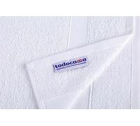 Todocama Lot de 2 Serviettes 100% Coton 550 g/m² Extra Douces 5503, très absorbantes et à séchage Rapide (Blanc, 70 x 140 cm)