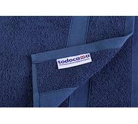 Todocama Lot de 2 Serviettes 100% Coton 550 g/m² Extra Douces 5503, très absorbantes et à séchage Rapide (Bleu Marine, 70 x 140 cm)