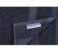Todocama Lot de 2 Serviettes 100% Coton 550 g/m² Extra Douces 5503, très absorbantes et à séchage Rapide (Gris Foncé, 70 x 140 cm)
