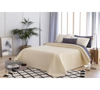 Todocama Underzy Couvre-lit boutis Fin avec Motif Losanges pour Printemps, été, Automne et Hiver. 100% Microfibre Extra Douce. Couvre-lit Multifonction pour lit de 105-200X260cm, Beige