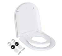 TODOT Abattant WC Familial Forme en D, Lunette de Toilette Siège Enfant Magnétique, Frein de Chute, clip-on toilet seat Bleu