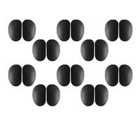 Tofficu 10 Paires de Plaquettes Nasales en Silicone Antidérapantes Noires pour Lunettes de Soleil, Coussinets de Rechange Confortables et Résistants, Embouts pour Monture,