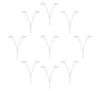 Tofficu 10 Pièces Clips en V en Plastique Beige pour Outils de Nettoyage Piscine, Faciles à Installer, Pièces de Remplacement pour Aspirateur et Balai de Piscine