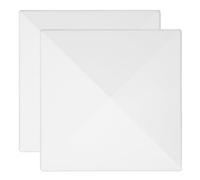 Tofficu 2 Pièces Capuchon de Poteau de Clôture Blanc, Style Tour, Abs pour | Installation Rapide, Usage Intérieur et Extérieur, Protège les Poteaux, pour Clôture et Lampadaire