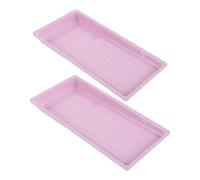 Tofficu 2 Pièces Organiseur Inoxydable, Rectangulaire, Polyvalent Design en de Minimaliste Plateau Outils Acier Domestique, pour Nail Art pour Usage Professionnel et