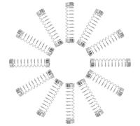 Tofficu 20 Ressorts de Compression en Acier Inoxydable Argenté pour Recharges de Stylo Bille, Petit Ressort Facile à Remplacer, Action Pression-rappel Fluide pour Écoles et Bureau