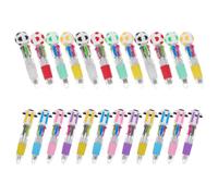 Tofficu 24 Pièces Stylos à Bille Rétractables Football 2026 | Motif Maillot et Événement Football, Encre Vive à Séchage Rapide, Prise Antidérapante PVC