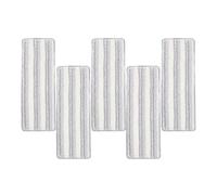 Tofficu 5 Pièces Recharge de Balai Microfibre Lavable pour Sols en Bois et Carrelage Design Auto-adhésif et Remplacement Rapide pour Nettoyage Humide et Sec