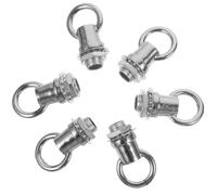 Tofficu 6 Pièces Crochet de Plafond M10 en Alliage de Zinc et Fer, Anneau | Support 50kg, Tige Filetée Pleine, Solution Suspendre Sûre, pour Luminaires DIY et Usages Variés