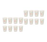 Tofficu 64 Pièces Gobelets en Papier Fleuris 9 Oz Jetables | Papier Décoratif, Usage Unique, pour Célébrations de Remise de Diplôme