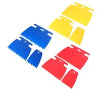 Tofficu 9 Pièces Kit de Grattoir en Plastique pour Peinture, Plat et Denté | Outil Léger Portable, Résiste aux Chocs la Déformation, pour Projets Artistiques, Intérieur