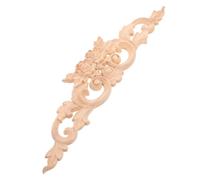 Tofficu Applique D'armoire en Bois Style Européen Double Fleur Décorative | Décor Beige, Pose Facile et Entretien Simple, pour Meubles et Placards Cuisine