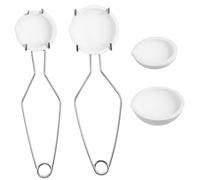 Tofficu Creuset Ensemble Kit Fusion Métaux Pinces Acier Ergonomiques pour Bijoux Laboratoire 9.8 x 2.9 x 1.4 Résistant Haute Température