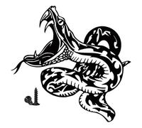 Tofficu Décoration Serpent en Métal Artisanal pour Mur Intérieur et Jardin, Ornement en Fer Forgé Résistant, à Suspendre Murale pour Chambre et Couloir