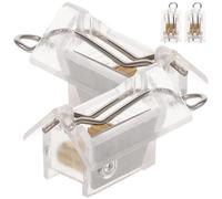 Tofficu Ensemble de 4 Pièces Légères en Pom, Verrou de Câble pour Store Vénitien, Résistant Déformation, Accessoire Essentiel pour Stores et Rideaux