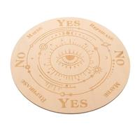 Tofficu Halloween Tableau Divinatoire de Sorcière en Bois, Yeux Maléfiques | Cadran Radiesthésie Pendule, Planche de Pendule pour Tarot, Fournitures pour Autels Wiccans