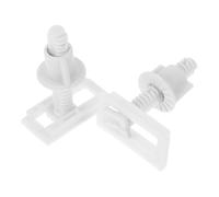 Tofficu Kit de Fixation 2pcs pour Abattant de Toilette en Plastique Pp Blanc, Vis Rapides et Chevilles en Caoutchouc, Usage Quotidien Stable et Fiable