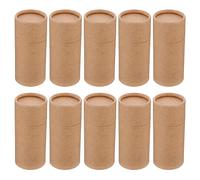 Tofficu Lot de 10 Boîtes Cylindriques en Papier Kraft pour Bouteille D'Huile Essentielle Boîte Cadeau Cylindre pour Flacon Boîtes De Rangement pour Thé Encens 13.40 X 5.80 X 5.80 Cm