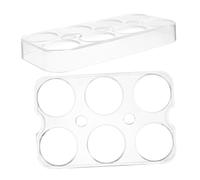Tofficu Lot de 2 Porte-œufs en Plastique pour Réfrigérateur, 6 ou 8 Compartiments, Facile à Installer Nettoyer, Maison