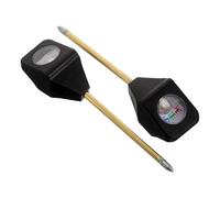 Tofficu Lot de 2 testeur humidité du Sol pour Fleurs et Gazon, humidimètre pour Plantes Portable Noir en Plastique et métal, Soins des Plantes en Pot, sans Piles