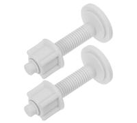 Tofficu Lot De 2 Vis De Siège De Toilette En Plastique Blanc Kit De Remplacement Pour Fixer Lunette Wc Universel Boulons Et Écrous Pour Charnières Et Couvercles Installation Rapide
