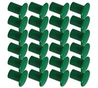Tofficu Lot de 24 Capuchons Ronds en Plastique Vert pour Tiges de Bambou, Protection Solide pour Clôtures et Tuteurs de Jardin en Extérieur