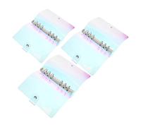 Tofficu Lot de 3 Couvertures Rechargeables pour Classeur 6 Anneaux en Pvc Transparent Design Éclatant et Compatibilité Large, pour Bureau ou Salle de Classe