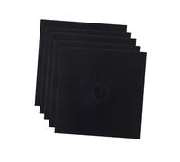 Tofficu Lot de 5 Protège-brûleurs pour Gazinière, Tapis de Protection Réutilisables Antiadhésifs en Matériau Fin 0,2 Mm, Dimensions 27 X 27 Cm, Couleur Noire, pour Plaques de Cuisson à