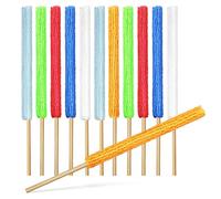 Tofficu Mini Bâtons à Dépoussiérer Lot de 12 en Fibre Synthétique et Bambou Brosse de Nettoyage pour Crevasses, Poignée Confortable, pour Maison et Voiture