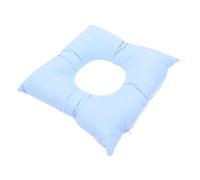 Tofficu Oreiller Visage en Coton Perlé Bleu Carré, Coussin de Massage Améliorant la Respiration et Protégeant le Visage, pour Chambre et Salons de Massage