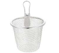 Tofficu Passoire en Acier Inoxydable pour Friture et Pâtes Surface Lisse sans Bavures, Design Perforé, Panier Cuisine pour Usage Domestique