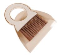 Tofficu petit ensemble pelle et balayette mini pelle à poussière multifonction en plastique beige 1 set pour nettoyage du bureau et clavier