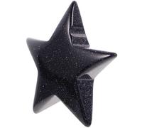 Tofficu Pierre Naturelle Pentagramme Polie la Main D'étoile Bleu Sable, Ornement Décoratif Intérieur et Création de Bijoux Diy, Mini Statue Pierre Étoilée pour Reiki, Décoration Maison