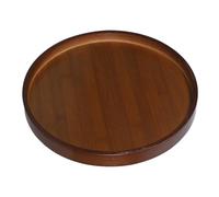 Tofficu Plateau Tournant en Bambou, Étagère Tournante Cuisine Ronde à 1 Niveau, Rotatif 360°, Bambou et Fer, pour Rangement et Service sur Bureau ou Centre de Table