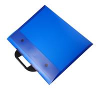 Tofficu Pochette A3 Transparente Bleue en Plastique Sûr, Paquet à Documents Portable Multifonction, Portfolio Artistique Léger pour Transport D’œuvres, Trieur Pratique pour Bureau