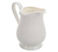 Tofficu Pot à Lait en Céramique Blanche 280ml avec Poignée, Élégant et Polyvalent, Cuisine et Bureau, Conserve la Chaleur Efficacement