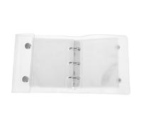 Tofficu Protège-reliure Transparent A8 Mini avec Anneaux Ronds, Double Bouton-pression, Pochettes Pvc Légères, Couverture Souple pour Organisation de Budget et Usage DIY
