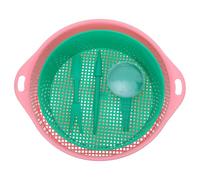 Tofficu Set de Jardinage avec Semoir en Plastique et Transplantoir à Manche Allongé, Portable pour Semis Précis Plates-Bandes et Repiquage de Jeunes Plants