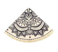 Tofficu Tapis Rond Bohème en Coton et Polyester pour Chambre et Salon | Tressage Nordique, Motif Ethnique, Respirant et Absorbant, Protège le Sol L’humidité Taches