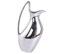 Tofficu Vase en Céramique Argenté de Pichet, Décor Artistique Compact pour Chambre ou Bureau, Décoration Créative et Élégante