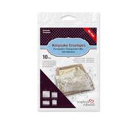 Toga Lot de 10 Mini Enveloppes Transparentes Adhésives, Autre, Transparent, 14 x 22 x 0.5 cm