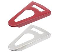 TOGEVAL 2pièces Ouvre-bocal et Décapsuleur Multifonction Métal Ergonomique Prise Confortable Rouge et Inox Maison Camping Mains Faibles et Seniors